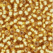 Toho seed beads 8/0 round Silver-Lined Med Topaz - TR-08-22B